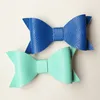 NEW Imitation Leather Big Size Bows Design Baby Hairpins Handmade Aritificial Felt Kids Hair Clips Lovely Bowknot Hair Accessories