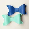 NUOVO Similpelle Archi di grandi dimensioni Design Forcine per bambini Fatti a mano Feltro artificiale Clip per bambini Accessori per capelli Bowknot adorabili