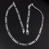 Yhamni Brand Menwomen 925 Sterling Silver Necklace Fashion Jewelry 16-24in Lång 4mm breddkedja Halsband Hela N102244U