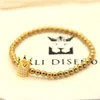 2016 Högkvalitativa smycken Partihandel Guld- och platinpläterade Cubic Zirconia Crown Beads Armband, Bästa present