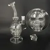 5 mm dicke 9,5" hohe Bong aus Pyrexglas, Wasserpfeifen, Recycler, Fab Egg, Bubbler, Raucher-Wasserpfeifen-Ölplattformen