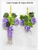 Fleurs artificielles romantiques Simulation Wisteria vigne décorations de mariage longue courte soie plante Bouquet chambre bureau jardin mariée A215d