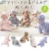 infantile bambini cartoon orso cappotto pagliaccetto inverno caldo bambino onesies ragazzi ragazze con cappello arrampicata vestiti tuta animale pigiameria Outfit