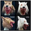 Halloween Party mask Bloody mouth Red Eye New Wolf Masks Scary Animal Mask Creepy Carnival Costume white brown color free shipping