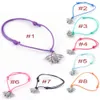 Heet ! 100 stks Antiek Zilver Zinklegering Bee Charms Wax Touw Verstelbare Armbanden