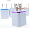 500 шт. / лот для Ipad Samsung Dual USB Wall Charger US / EU Plug 2.1 A+1A USB зарядное устройство адаптер