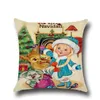 9 Styles Happy NewYear Christmas Pillow Case Linen Square X-Mas Zip Cases Père David's Deer Santa Claus Snowman Gift Printing Cushion Cover