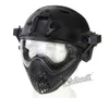 WoSporT Nieuwe outdoor tool Tactische Helm met Masker voor Airsoft Paintball CS WarGame Motor Fietsen Jacht tactische uitrusting4893236