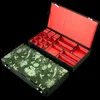 T GG Boxes Boutique Wooden Decorative Jewelry Set Gift Box for Necklace Bracelet Earring Ring Storage Case Chinese Silk brocade Packaging Box