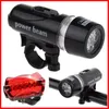 Ultra Bright LED Rowerowe Rowerowe Reflektory Rowerowe Zestaw Light Head Head Light LED Back Bezpieczeństwo Latarka Rowerowa Zestaw Out277