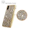 Diamantfodral för iPhone 14 13 12 11 Pro Max Samsung A30 Note10 S10 Premium Bling 2 i 1 lyxiga glitterfodral med OPP -paket