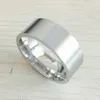 Cool simple hombres 8 mm de espesor 316L acero inoxidable compromiso de boda anillos de metal plateado para hombres mujeres alta calidad tamaño EE. UU. 6-14