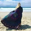 Redondo Lotus Flor Forma Mandala Tapeçaria Pendurar Floral Impresso Praia Redondo Toalha Hippie Gypsy Yoga Mat Cobertor 150cm