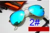 1set Summer Men Dazzle Color Solglasögon Fall utomhus Fashion Women Driving Solglasögon UV400 5Colors med originalförpackning 1269429