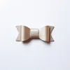 Hotsale Pu Leather Bows Mini Live Hair Clip Small Bowknot Faux Shinning Hairpins Wholesale Girls Clips Newborn Baby Clips