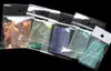 Голографический блестящий лазерный лазерный лазерный арт фольги бумаги конфеты цвета блеск стекло стеклянные наклейки ногтей украшения XB