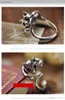 Anillos para mujer Preciosos gatitos ajustables Gato Animal Cristal Plata Anillos de aleación chapados en oro