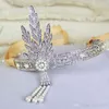 Bling Crystals Wedding Crowns Headepieces 2022 Diamond Smycken Huvudband Hårkrona Bröllop Tillbehör Party Tiaras Headpiece Den Stora Gatsby