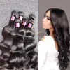 Extensões de cabelo brasileiro onda corporal cabelo humano virgem não processado 5 pcs pacotes duplamente trama 8 "-30" bellahair