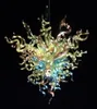 Lampor Flerfärgade kristallkronor 100% handblåst Konstnärlig ljuskrona Lampa Glas Art Deco Pendant Belysning