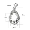 Beadsnice Sterling Silver Casting Inställning för facetterad 9x11mm Oval Cut Gemstone Vintage Style Pendant Inställning Halsband Göra ID 34054