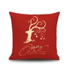 Christmas Reindeer Cushion Cover Happy New Year Pillow Cover Christmas Reindeers Pillow Case Home Decor Pillowcases