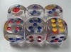 16mm Crystal Dice 6 Sided Clear Dices 투명한 Bosons 어린이 보드 게임 어린이 교육 장난감 파티 음료 게임 좋은 가격 #N26