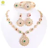 African Wedding Jewelry Sets High Quality Gold Plated Rhinstones Bridal Costume Jewelry Sets