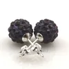 boucles d'oreilles pourpre foncé