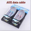 New 3.5mm AUX Audio Cables Male To Male Stereo Car Extension Aux Cable For MP3 For phone 10 Colors with retail package