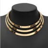 2016 Charme Ras Du Cou Colliers Femmes Magnifique Métal Multi Couche Déclaration Bib Collier Collier De Mode Bijoux Accessoires Vente Chaude HJIA906