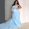 Designer Foto Abendkleider Prinzessin mit Schleife Kristalle Blau Abendkleid 2016 Brautkleid Robe De Mariage Kostenloser Versand