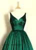 Free Shipping Real Sample Picture Emerald Green Prom Dress New Arrival V Neck Short Girl Evening Homecoming Gown