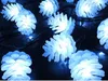 ماء الصمام سلسلة الصنوبر مخروط عيد الميلاد أضواء الشمسية جارلاند luminaria في الهواء الطلق الصمام الشمسية لوحة أضواء حديقة