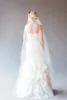 New Top Fashion Juliet Cap Waltz Cut Edge med Applique Handgjorda Veil Ett lager Bröllop Bridal Soft Tulle Veils