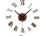 Vintage Textura de madera 3D Número romano Reloj, reloj de pared de decoración del hogar, etiqueta de madera Decoración para el hogar Envío gratis