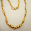 Modische, nicht verblassende, 18 Karat vergoldete Buddha-Perlen-Gliederketten-Halskette für Herren