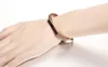 Paar jood vrouwen mannen nieuwe mode 316L roestvrij stalen minnaars open manchet bangle armband zwart / rose goud