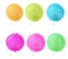 Led flashing spiky ball pet Dog Puppy Cat LED Squeaky Rubber Chewing sound Ball Hedgehog balls pet Fun Toys