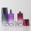 50Pcs / Lot 50ml Perfume Bottle Glass Refillable Perfume Bottle With Metal Spray And Empty Box Glass Spray