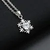 Crystal Necklaces Rhinestone Charm Plated Snowflake Necklace Heart Crown Butterfly Owl Pendant Necklace