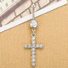 YYJFF D0192 ( 1 color ) The cross style 018-01 Belly Button Navel Rings with clear stones body piercing jewelry