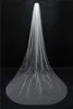 Elegant Bridal Veil With Cut Edge Cathedral Length One Tier Tulle White/Ivory Hotselling Wedding Veils #V0010