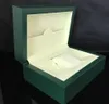 Cajas de regalo verdes a estrenar 116610 116660 116700 Caja de reloj para hombre GMT Relojes originales para hombres de mujer exteriores de madera Cajas de cuero Papeles