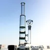 Прямая трубка из стекла Бонг Три Perc Dab нефтяные вышки 14мм Женский Joint стекла Водопроводные трубы с чашей Кварц Banger DHL Бесплатная доставка