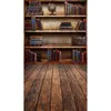 5x7ft Vintage Bücherregal Abschluss Saison Fotografie Kulissen Holzboden Retro Style Kinder Bild Hintergrund für Studio