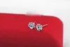 925 sterling silver stud earrings Luxury Crystal Zircon Stud Earrings for men women Elegant noble earring jewelry wholesale