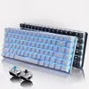 Top Mechanic Blue / Black Oś Backlit Mechaincal Gaming Keyboard 82 Anti Ghosting Keys N Key Rollover do pulpitu Laptop PC lol