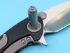 Whale Shark Flipper Folding Kniv D2 Satin Blade G10TC4 Titanlegering Hantera EDC Pocket Tactical Knives