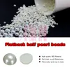 Whole ABS Half Pearl Beads Pure white AB Color All Size Flatback Glue On Rhinestone for Clothes Decoration1874137